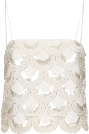 ROTATE Crop Top Con Paillettes