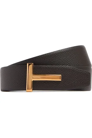 Tom Ford Cintura Reversibile In Pelle Martellata 4cm