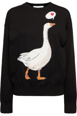 Moschino Felpa In Jersey Di Cotone Con Stampa
