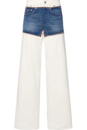 Jean Paul Gaultier Jeans Larghi Petit Grand In Cotone Trompe L