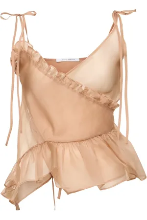 Cecilie Bahnsen Top Alessandra In Organza Di Seta