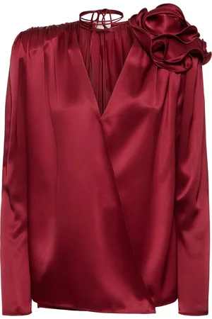 MAGDA BUTRYM Blusa In Raso Con Rosa