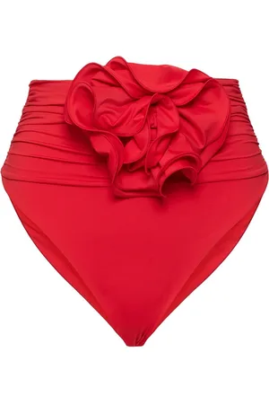 MAGDA BUTRYM Slip Bikini A Vita Alta In Jersey Con Rosa