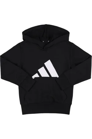 adidas Felpa In Misto Cotone Con Logo E Cappuccio