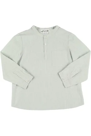 BONPOINT Camicia In Popeline Di Cotone A Righe