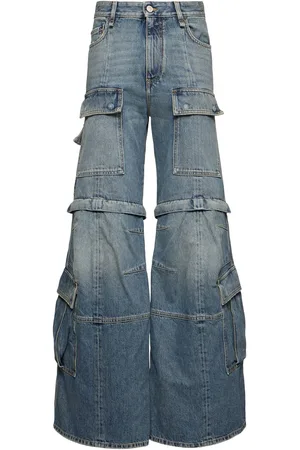 Balenciaga Jeans Cargo Svasati In Denim