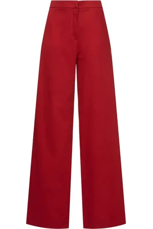 Max Mara Pantaloni Larghi Ruggero In Drill Di Cotone