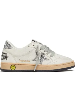 Golden Goose Sneakers Ballstar In Pelle Con Glitter