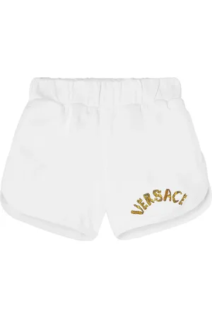 VERSACE Shorts In Felpa Di Cotone Con Logo