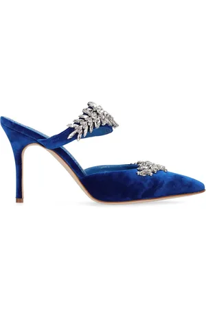 Manolo Blahnik Mules Lurum In Velluto 90mm