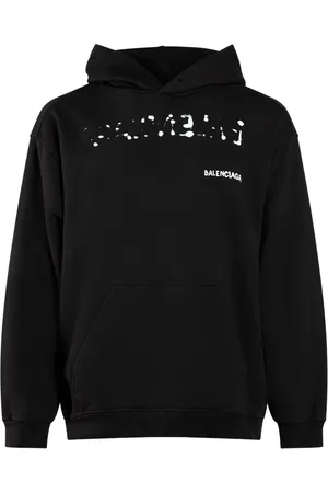 Balenciaga Felpa In Cotone Con Logo E Cappuccio