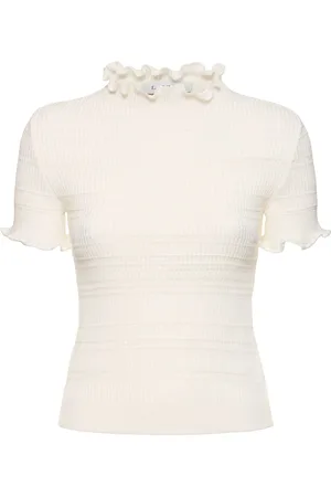 Lanvin Top In Maglia Di Cotone Tricoté