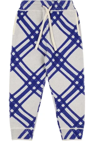 Burberry Pantaloni In Maglia Di Lana Check