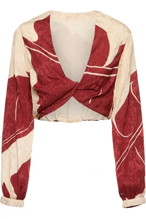 JOHANNA ORTIZ Top Afterwork Con Stampa Jacquard