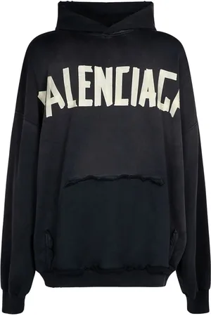 Balenciaga Felpa In Cotone Con Cappuccio