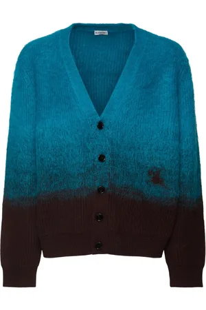 Burberry Cardigan Sbiadito Misto Lana A Costine