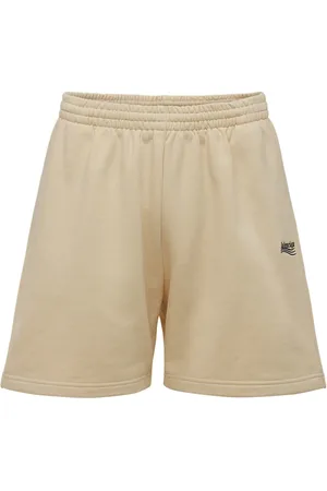 Balenciaga Shorts In Felpa Di Cotone Con Logo