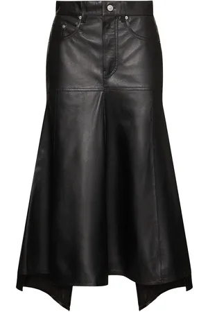 Victoria Beckham Gonna Midi In Pelle