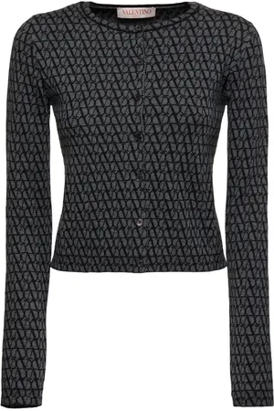 VALENTINO Cardigan Iconographe In Lana Jacquard