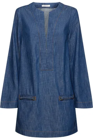 ZIMMERMANN Kaftano Wylie In Denim Di Cotone