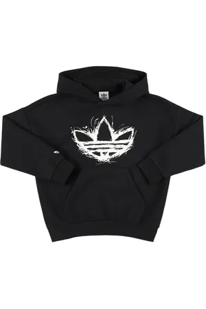 adidas Felpa In Misto Cotone Con Logo E Cappuccio