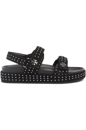 Tory Burch Sandali Kira In Camoscio Con Borchie 30mm