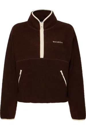 Sporty & Rich Giacca Sherpa Serif Con Logo E Mezza Zip