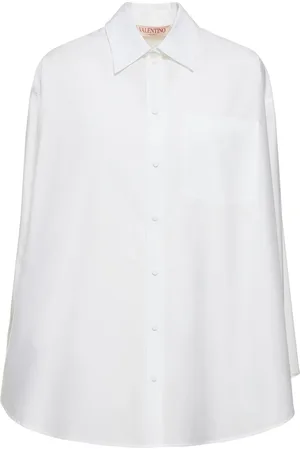 VALENTINO Camicia Oversize In Popeline Di Cotone