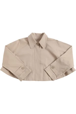 Maison Margiela Giacca In Gabardina Di Cotone Con Logo