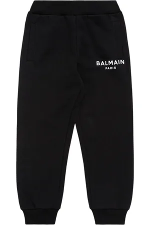 Balmain Pantaloni In Felpa Di Cotone Con Logo