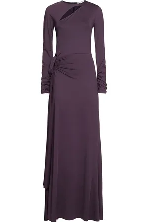 Victoria Beckham Vestito A Maniche Lunghe Con Nodo Frontale