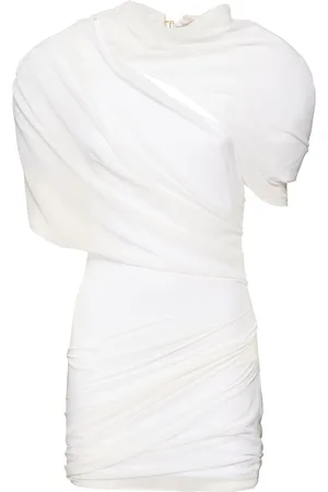 Jacquemus Vestito La Robe Castagna In Raso Drappeggiato