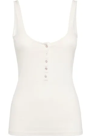 Tom Ford Tank Top In Jersey Di Misto Cotone A Costine
