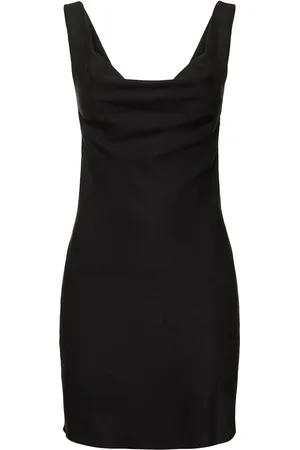 St Agni Vestito Mini In Cotone E Lino Drappeggiato
