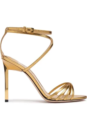 Tom Ford Sandali In Pelle Lamé 105mm