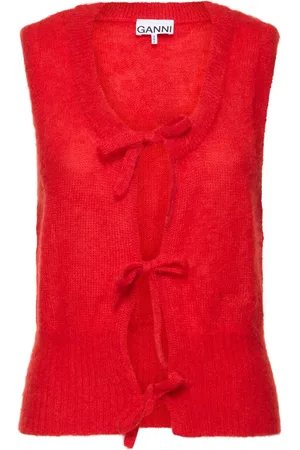 Ganni Gilet In Misto Mohair Con Laccini