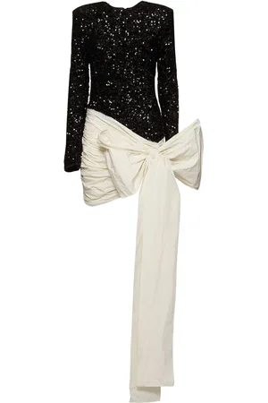 ROTATE Vestito Con Paillettes E Fiocco