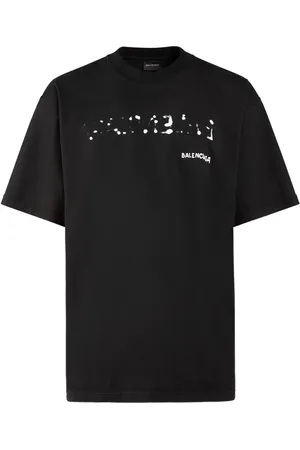 Balenciaga T-shirt In Jersey Di Cotone Stampato