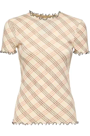 Burberry T-shirt In Cotone Stretch Stampato