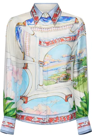 Casablanca Camicia In Twill Di Seta Stampato
