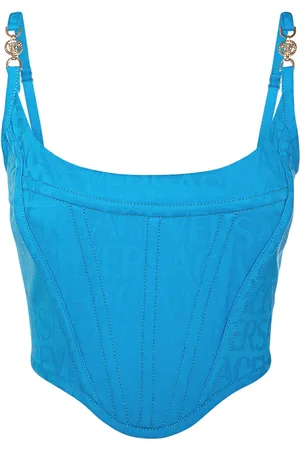 VERSACE Top In Lana Con Logo Jacquard