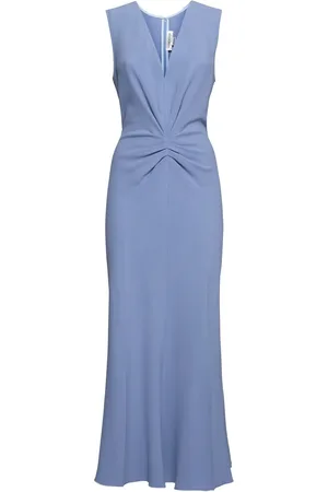 Victoria Beckham Vestito Midi In Cady Arricciato