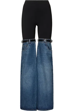 COPERNI Pantaloni Svasati Hybrid In Denim E Jersey