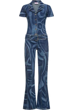 Puccini Tuta Lunga In Denim Con Stampa