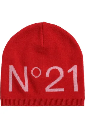 Nº21 Cappello Beanie In Misto Lana A Intarsio