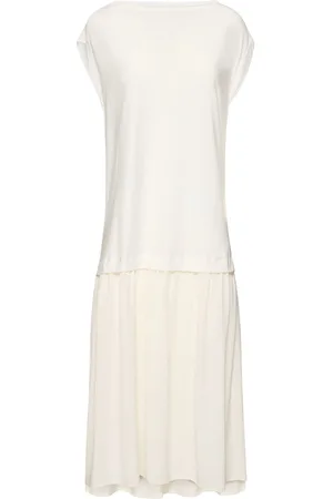 YOHJI YAMAMOTO Vestito Midi E Taffeta Crepe De Chine