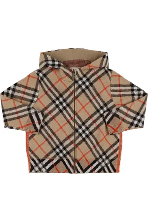 Burberry Cardigan In Maglia Di Lana Con Cappuccio E Zip
