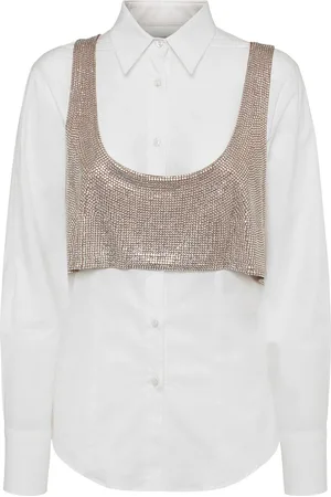 GIUSEPPE DI MORABITO Camicia In Popeline Di Cotone Con Cristalli