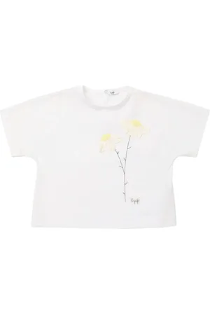 Il gufo T-shirt In Jersey Con Ricamo