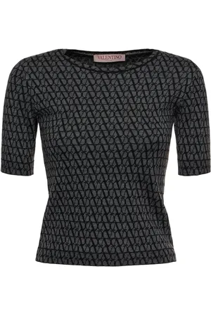 VALENTINO Top Iconographe Di Maglia Jacquard